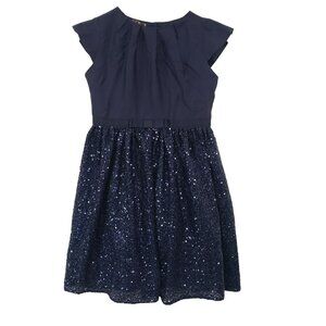 Baker By‎ Ted Baker Navy Blue Sequin Sparkly Dress Size 11 Party Glam Cocktail